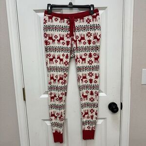 Hanna Andersson Adult S Pajamas Long Johns Pants Christmas Reindeer Dear Deer